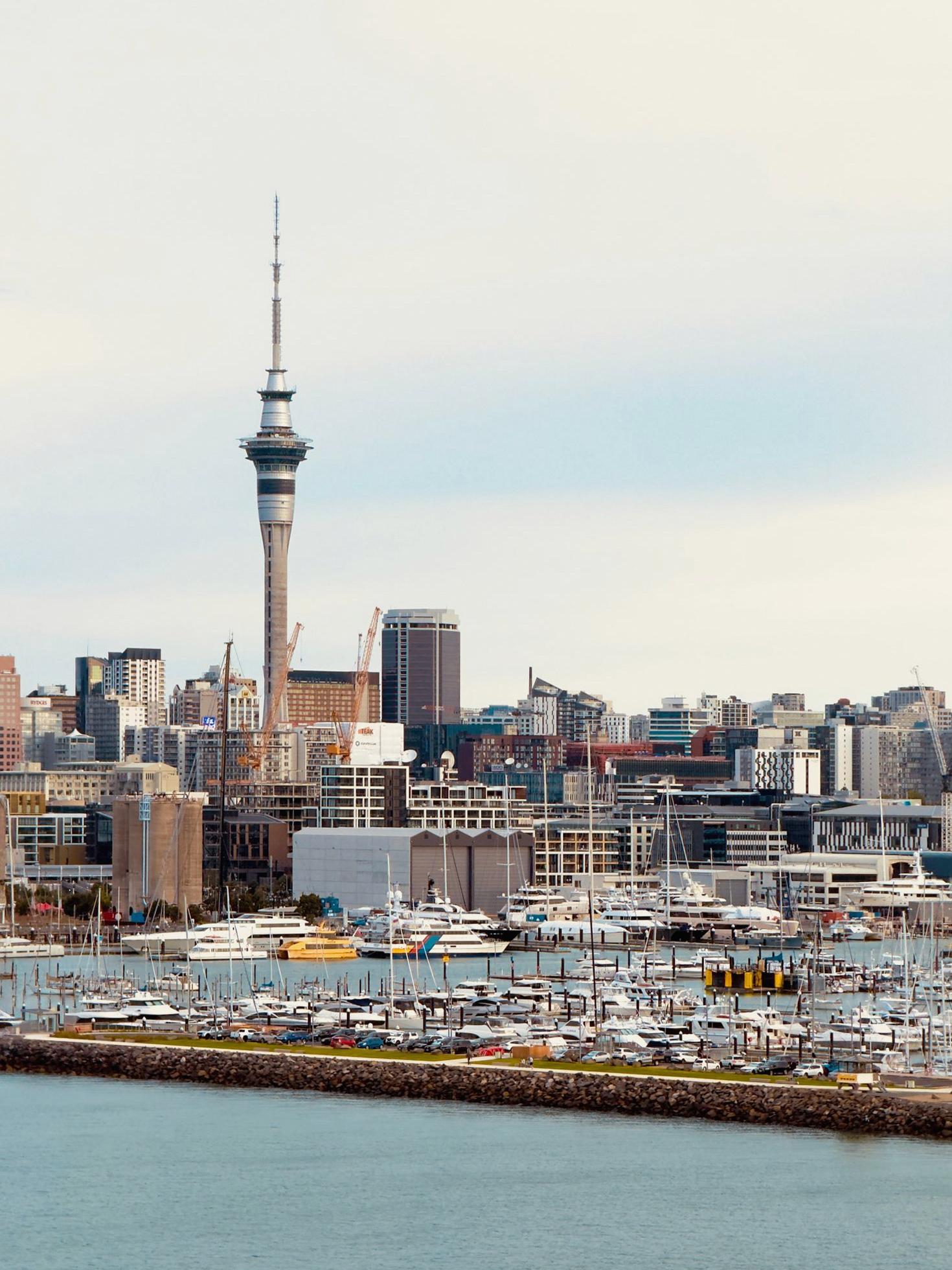 Aerial view of Auckland skyline